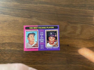 1975 Topps MINI #200 1962 MVP's Mantle/Wills Ex/Mt+ - Picture 1 of 3