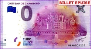 CHATEAU DE CHAMBORD / BILLET 0 € / NULL EURO-SCHEIN / UEAR 2016-2 - Picture 1 of 1