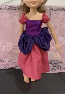 Lila Kleid passt 16 Zoll einem Mädchen für alle Zeiten Puppenkleidung - Party Abschlussball Urlaub - Bild 1 von 1
