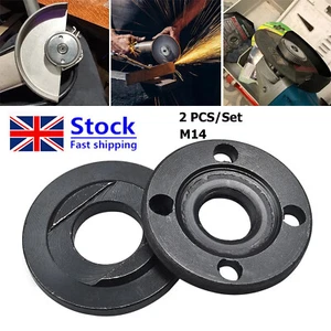 2pcs M14 Thread Angle Grinder Flange Nut Set Inner & Outer Metal Lock Nuts Tools - Picture 1 of 9