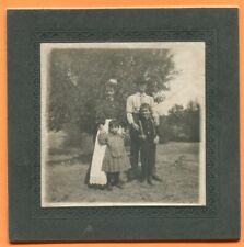 Portrait of a Family Outdoors, circa 1900s Old Cabinet Card