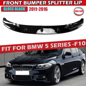 For BMW F10 5Series 2011-16 M Sport Front Bumper Spoiler Lip Splitter CB Style - Picture 1 of 13