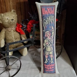 VINTAGE VICTORIAN PRIMITIVE STYLE USA SPARKLER GIRL AMERICANA FIREWORKS PILLOW - Picture 1 of 10