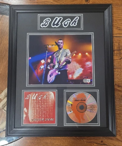 Gavin Rossdale Signed Bush 8x10 AUTO BAS COA CUSTOM FRAMED 1/1 BECKETT Cover