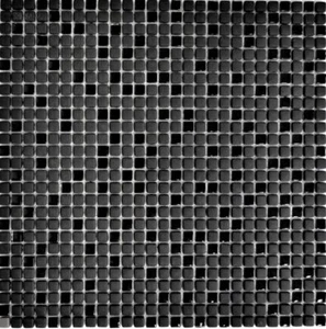 Azulejo de mosaico ECO reciclado vidrio esmalte negro mate espejo de azulejo revestimiento de pared - Imagen 1 de 7