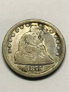 1875 Liberty Seated Quarter VG++ #13751 - Picture 1 of 2