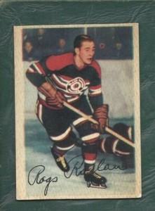 1953-54 Parkhurst hockey card #79 Clarence "Rags" Raglan Chicago Blackhawks EX+
