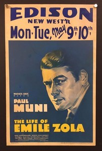 The Life of Emile Zola Window Card Movie Poster Paul Muni  *Hollywood Posters*