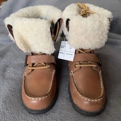 Botas Polo Ralph Lauren Niños Cuero Oveja Piel Oveja Talla 5 Nuevas con Etiquetas Sin Caja Foto 1 de 4