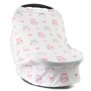 Funda elástica multiuso para asiento de automóvil dosel de enfermería bebé rosa - Imagen 1 de 5