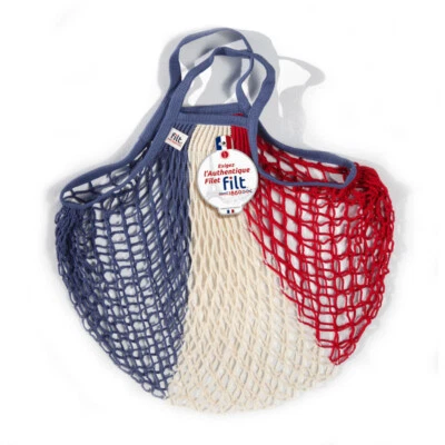 Filt French Market Net Bag - Red White Blue Color- MEDIUM w/SHORT HANDLES - Image 1 of 2
