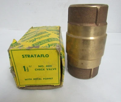 STRATAFLO 1 1/2" CHECK VALVE NO. 400 200LBS W/ METAL POPPET - Image 1 of 4