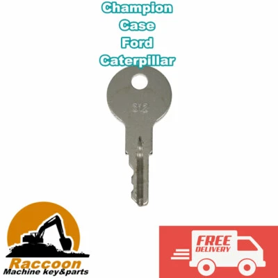 Volvo Champion?Crown?Case?Ford?Cat?Link-belt Kubota CH68095 Grader key - Image 1 of 3