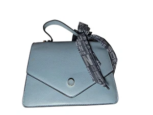 Steve Madden Crossbody Clutch Purse Blue Scarf Detachable Adjustable Strap 8x3x6 - Picture 1 of 9