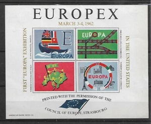 Europex 1962 (USA) Erste EUROPA Ausstellung in USA - Block postfrisch - Bild 1 von 1