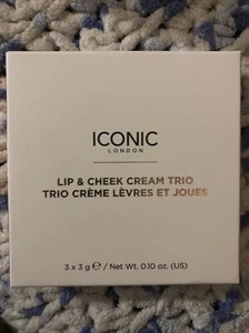ICONIC LONDON Lip and Cheek Cream Trio 0.10 oz BRAND NEW Box Unopened - Picture 1 of 4
