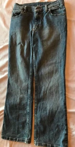 WRANGLER Girls 5-Pocket Jeans Sz 14 Reg 29" Waist 27 ½" Inseam Distressed Denim - Picture 1 of 8