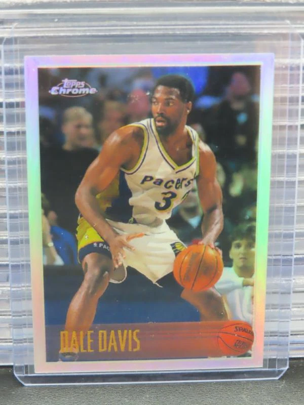 1996-97 Topps Chrome Dale Davis Refractor #96 Bad Corners Indiana Pacers