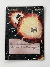MTG ** VINDICATE ** Hand Painted Altered ** Apocalypse ** MAGIC