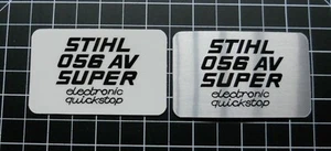 Stihl 056 AV Super Electronic Quickstop Plate "Full Overlay Vinyl Decal" - Bild 1 von 5