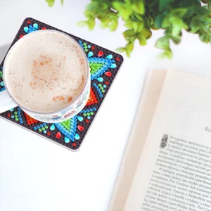 6pcs/set Square Coaster Acrylic Water Cup Pad 5D DIY Room Decor (BD401) - Picture 1 of 9