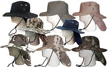 Boonie Fishing Hiking Snap Brim Army Military Neck Cover Flap Bucket Sun Hat Cap