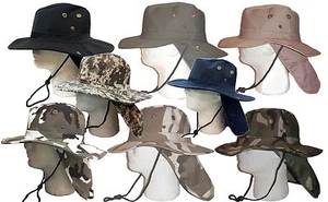Boonie Pesca Senderismo Alambre a presión Ejército Militar Cuello Cubierta Cubo Sombrero de sol Gorra - Imagen 1 de 10