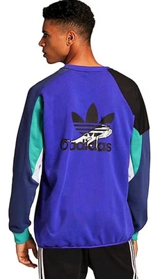 Adidas Originales Para Hombre Fútbol Púrpura Multicolor Logo Sudadera FM3697 Rara NUEVA Foto 1 de 4