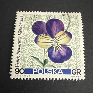 1967 Poland Stamp Flowers Of The Meadow 90gr Used - Bild 1 von 2