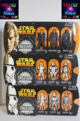 STAR WARS ROTS EVOLUTIONS X3 ANAKIN/DARTH VADER CLONE TROOPER/STORMTROOPER - Image 1 of 3