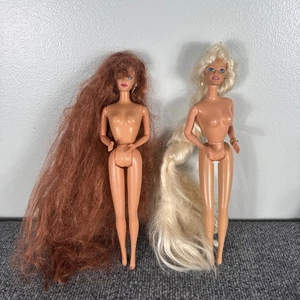 Vintage 1995 Jewel Hair Mermaid Barbie Doll Blonde Titan Red Longest Hair Mattel - Picture 1 of 23