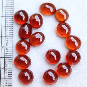 Lote de 15 piezas de piedras preciosas sueltas de granate hessonita natural de 30,70 quilates cabujón redondo de 7,5 mm - Imagen 1 de 4