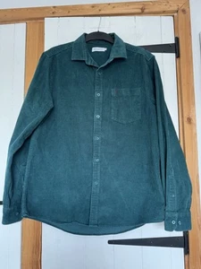 Farah 1920 Mens Green Corduroy Long Sleeve Shirt Over-shirt Medium - Picture 1 of 11