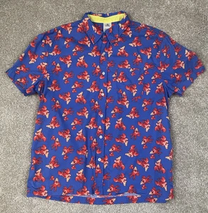 Camisa Campamento Disney Sebastian L Manga Corta Abotonada Sirenita 100% Algodón - Imagen 1 de 6