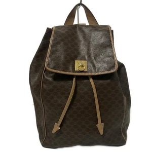Echter Celine Macadam - dunkelbrauner beige PVC-Lederrucksack - Bild 1 von 9