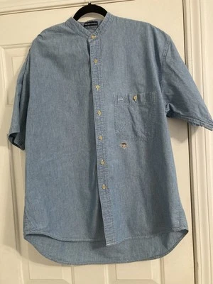 Gant Men’s White Water Chambray Denim Shirt Lg Button Down Excellent Condition - Image 1 of 4