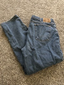 Field & Forest Blue Denim 5 Pocket Jeans, Flannel Lining - Men’s 38 X 30 - Picture 1 of 5