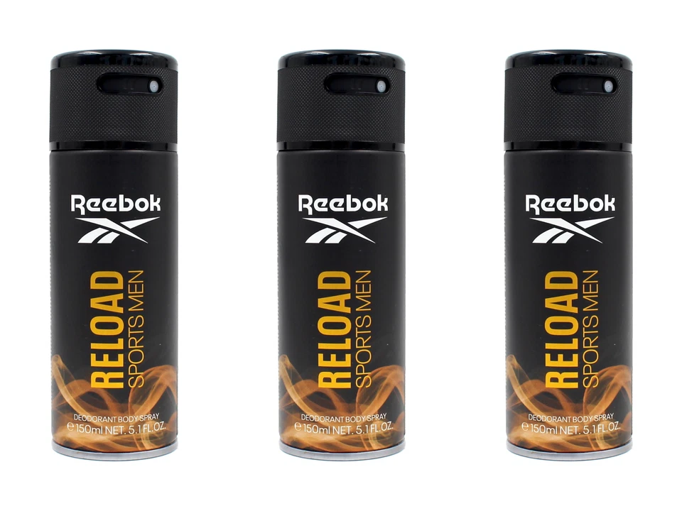 Reebok Reload Sports Men Deodorant Deospray , 3x150ml EAN8436611100945
