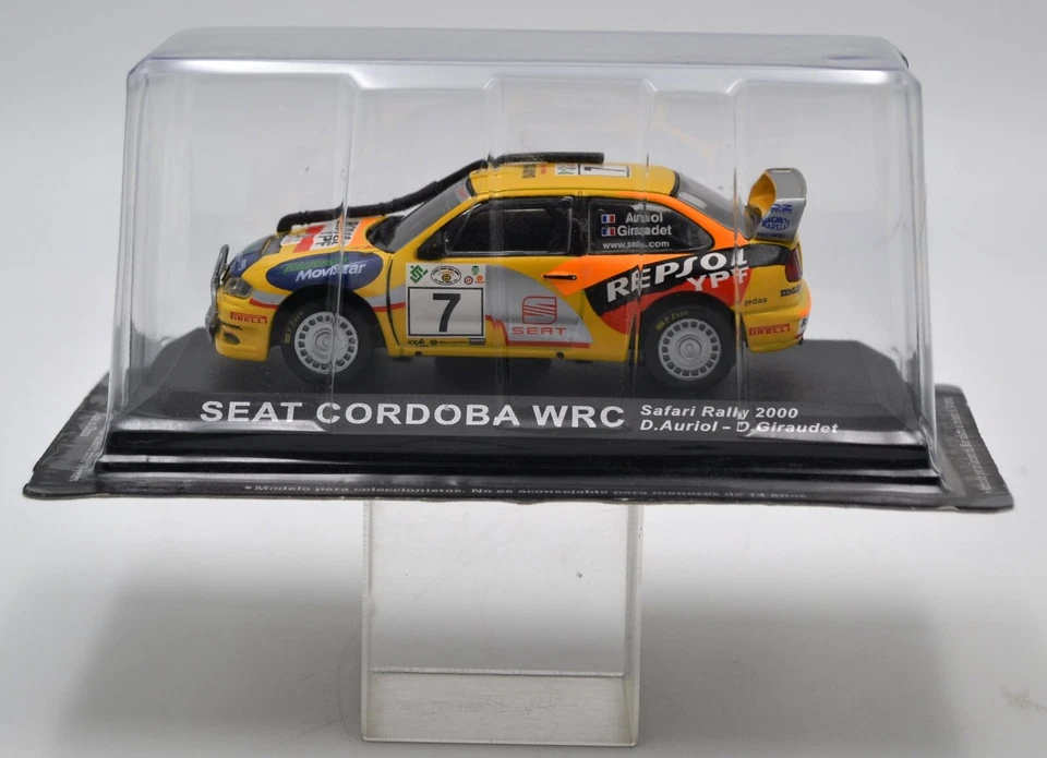 DIE CAST 1/43 " SEAT CORDOBA WRC - SAFARI RALLY 2000 - D. AURIOL "  DEA - Immagine 1 di 1