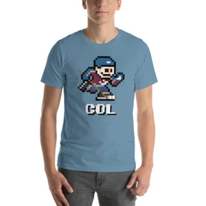 Colorado Avalanche NES Hockey Team Jersey 8-bit Vintage Nintendo Retro T-Shirt - Picture 1 of 10