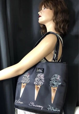 Bolso de Mano Lulu Guinness London Edición Especial Negro Helado ¡Lindo! Envío gratis Foto 1 de 4