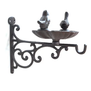 Bird Bath/Feeder Wall Bracket Cast Iron Wall Mounted Hanging Garden Outdoor Tool - Picture 1 of 6