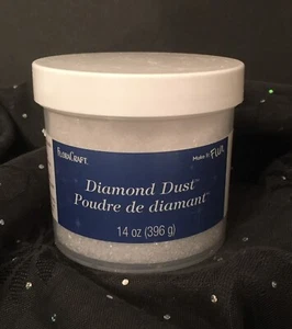 FloraCraft Diamond Dust Glitter 14oz-Clear Glass Crafting Decorating NEW - Picture 1 of 2