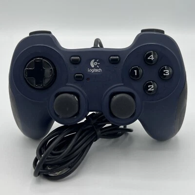 Logitech Controller Dual Action Gamepad USB Game G-UF13A Dark Blue - Image 1 of 4