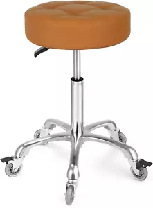 Adjustable Heavy Duty Stool - Rolling Stools with Locking Caster Wheels - Swivel - Picture 1 of 9
