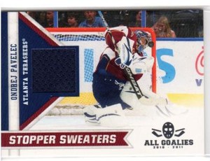 ONDREJ PAVELEC 2010-11 Panini All Goalies Stopper Sweaters Jersey #13