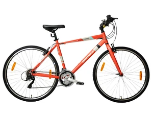 Rapide 700c Wheel Mens 18" Alloy Frame Copper Red Sports Hybrid Bike 21 Speed - Picture 1 of 6