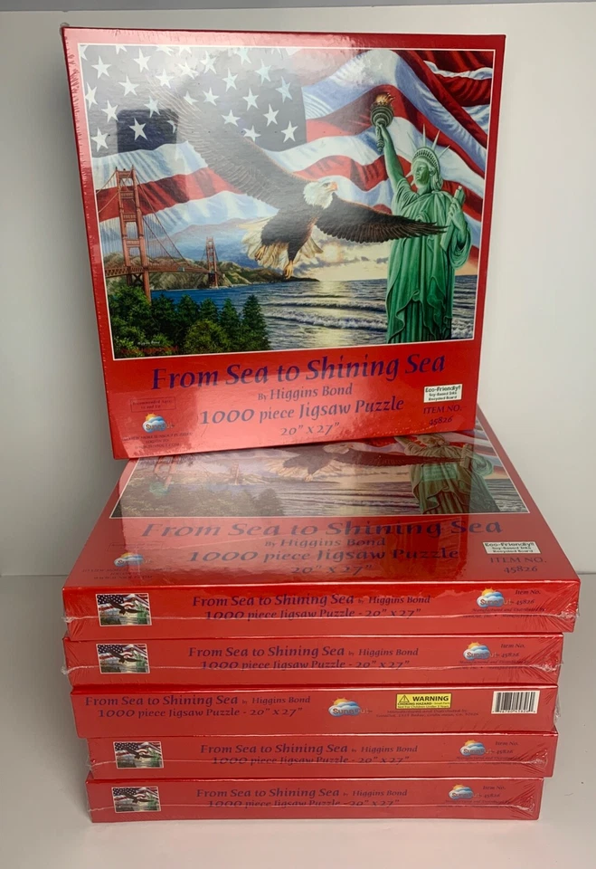 SunsOut Jigsaw Puzzle 1000 Pcs From Sea to Shining Sea Put Together 1 Time 100