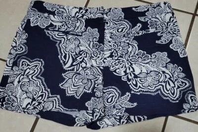 Willi Smith Talla 8 Tiro Corto Azul Marino Flor Elastizada (557) Foto 1 de 2