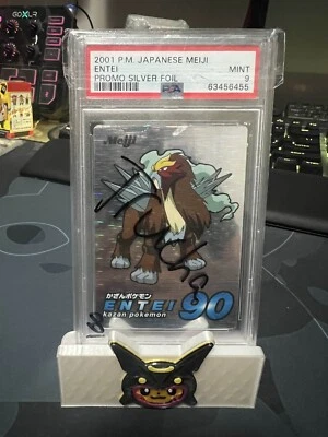 PSA 9 MINT 2001 Pokémon JAPANESE MEIJI ENTEI PROMO SILVER FOIL - Image 1 of 2
